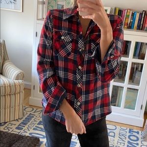 Quilted Plaid button down